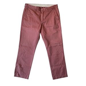 J Crew Broken In Urban Slim fit chino pants 34 x 29 Pink Mens 100% Cotton